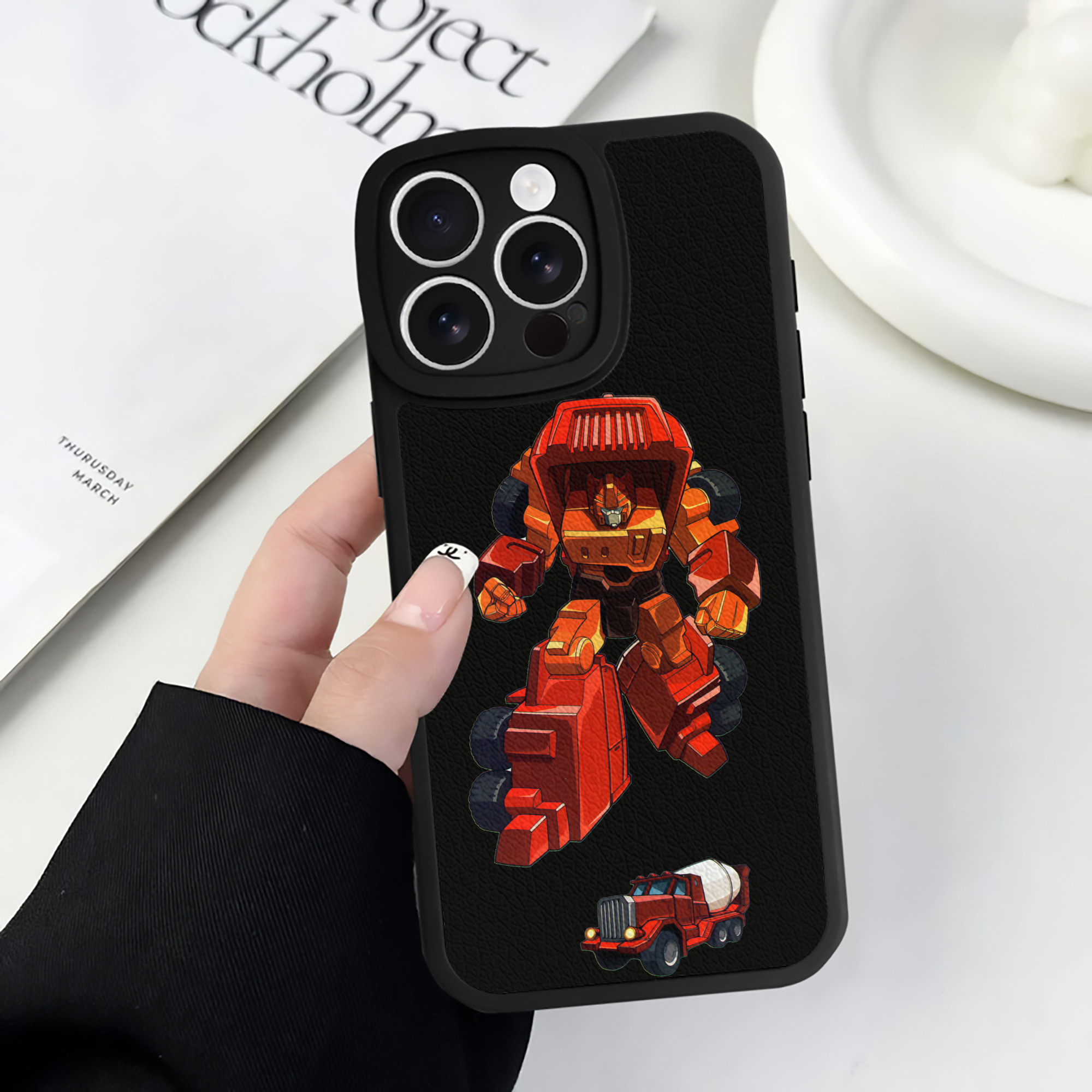 （画像用）  【iPhone 16シリーズ対応】シリコンスマホケース（レザー調） 材質：シリコン